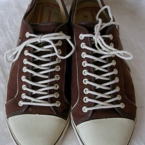 Ben Sherman Chocolate Brown Canvas Sneakers Running Shoes Size 12